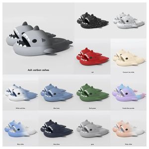 Luxury Slippers Summer 2024 Designer Shark Sliders Men Women Slides black Memory Foam Sandals Soft Thick Cushion Slipper Cloud Indoor Outdoor