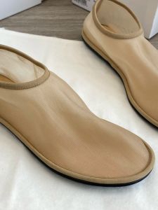2023 yaz yarı saydam örgü saf renk basit mokasenler rahat düz ayakkabılar