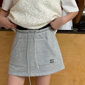 Two Piece Dress Mm24 Fashionable Embroidered Letter Temperament College Style Versatile Short Skirt