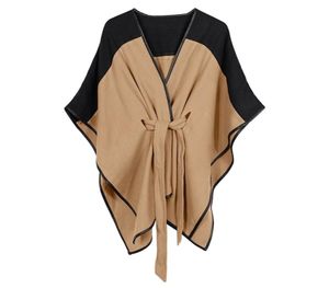 Новые дизайнерские женщины Poncho Open Open Front Cardigan Prap Shaw