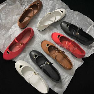 Top quality silk Round toe Mary Jane shoes Ballet flats with a strap Women's flat loafers dress shoes Real leather Luxury designer shoe womens Factory footwear With box