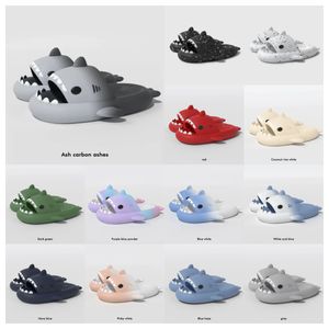 2024 new Luxury designer woman sandal Summer Shark Slippers For Men Couples Indoor Outdoor Shark Slides Thick Soled Shoes Sandals Gradient Flip Flops