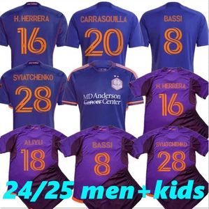 2024 2025ヒューストンダイナモFCアダルトキッズキットサッカージャージ24 25 ARTUR FERREIRA BASSI H.HERRERA ALIYU CLARK SVIATCHENKO AWAY CHILD STUAL