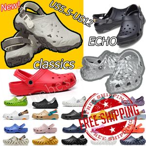 مصمم شحن مجاني CRO Sandals Slide Slipper Men Women Compule Clog Shoes Slippers Slippers Triple Black White Sandal Shoes