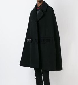 تخصيص كامل أسلوب أزياء جديدة الرجال كيب معطف فضفاضة طويلة الصوف overcoat القماش الصوف معطف سميكة معطف الخريف شتاء الملابس 29896665