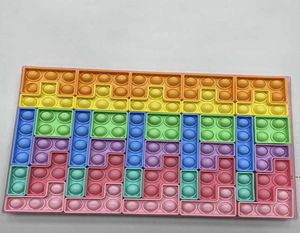 40pcsset Children039s Rainbow Building Block Figet Toy Fashion Push Pioneer Cartoon Kids Bubbles Pussel Dekompression Toy for 8728882