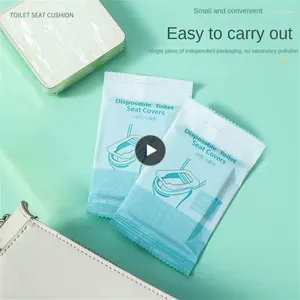 Toilet Seat Covers Durable To Pulling Disposable Plastic Cover Portable Waterproof Bathroom Paper Pad For Travel
