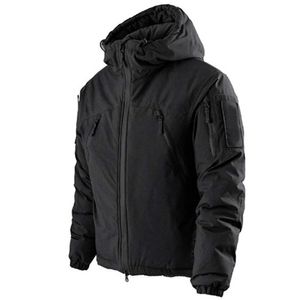 Męskie Parkas na świeżym powietrzu Winter American Heavy Tactical Quilded Kamuflage Zimowa męska kurtka zagęszczona polarna odzież zimowa Q240525