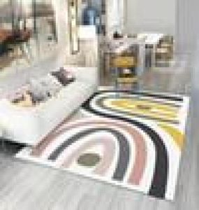 Современные ковры для гостиной на пол спальни коврики скандинавский геометрический принт с большим ковриком коврик для ковров
