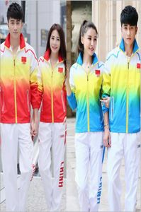 UNISEX National Team Sportswear Suits chinesische Teamjacke Hose Sportmänner Taekwondo Bekleidungswettbewerb erhalten rot Blau 2872841