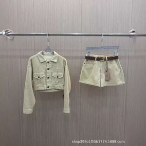 Women's Suits & Blazers Mm24 Summer Corduroy Jacket Set Short Jacketa-line Shorts