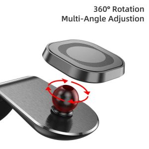 Biltelefoninnehavare Universal 360-graders roterande luftuttag Magnetiska mobiltelefonstativ Montering Stöd Bil Tillbehör