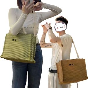 Mode strandväskor kvinnor designer totes handväskor halm axel väska crossbody väskor nya sommarsjöns semester väska2024