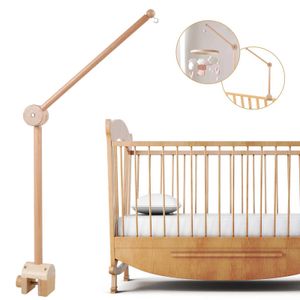 Mobiler# Baby Crib Mobile ARM 27 tums trämolnbädd Bell Bracket Justerbar Baby Crib Bell Hanger Toy Hanger Decorative Bracket Q240525