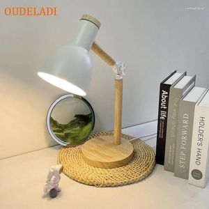 Table Lamps Selling Round Wood Bottom Adjustable Reading Lamp Children's Eye Protection Bedroom Bedside Study Desk