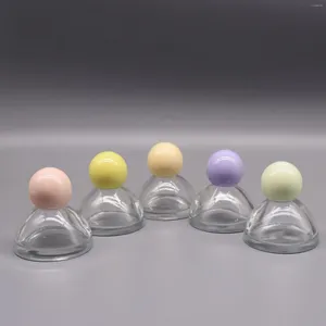 Storage Bottles 30ML Tapered Premium Perfume Bottle Snap Portable Dispenser Coloured Ball Cap Glass Spray