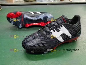 حقيبة الهدايا جودة أحذية كرة القدم الذكرى الثلاثين 24 نخبة ألسنة أضعاف Laceless Fg Fg Soccer Coaps Cleats مريح تدريب جلدي على أحذية كرة القدم بحجم 6.5-11