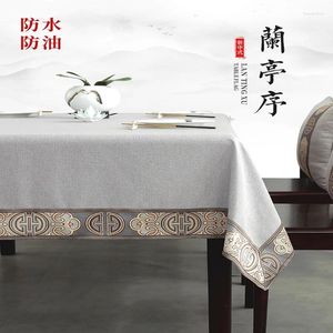 Tischtuch A474 Stil Baumwolle und Leinen High-End Chinese Tischdecke wasserdichte, staubdichtes Färbungsfest co