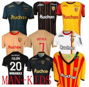 Maillot RC Lens 23 24 25 Soccer Jerseys Home Away Saint-Barbe Special Kakuta Fulgini Diouf Spierings Ganago Sotoca Wahi 9 Football Shirt 2023 Kids Compans Third Gold Away