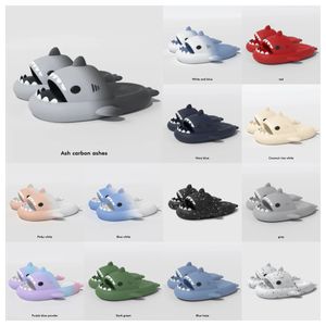 top Luxury Slippers Summer 2024 Designer Shark Sliders Men Women Slides Blue Memory Foam Sandals Soft Thick Cushion Slipper Cloud Indoor Outdoor