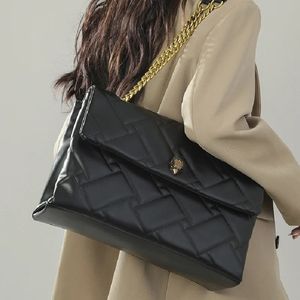 Luksusowa i modna torba na ramię z główką orła metalowy design damski torebka czarna skóra o wysokiej pojemności torba komunikatorów jesień 240513