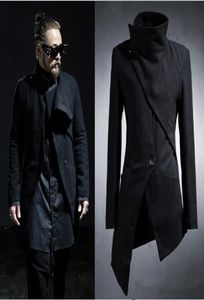 Cała koreańska harajuku gotycka nieregularna punk men039s długie czarne męskie płaszcz Men Men Men Slim Fit Kurtka Windbreaker4418058