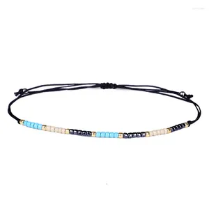 Bracelets de charme Biço boêmio de corda trançada Bracelete de amizade feminino, algodão masculino e jóias étnicas feitas à mão e étnica