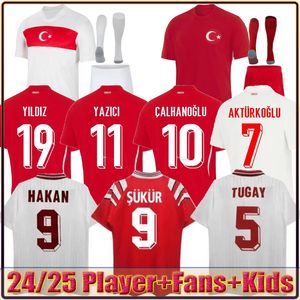 24 25 تركيا لكرة القدم جيرسي ديميرال كوكو 2024 2025 Calhanoglu Yildiz Turkiye Retro 1996 National Football Football Shirts Hakan Tugay Men Uniforms Kits Kits