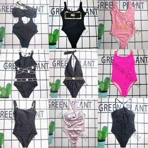Jednoczęściowy kostium kąpielowy w Bikini Bikini Print Swimsuit Luksus Swimuit z literami statywu statywu statywu na plażę