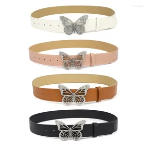 Gürtel Western Shining Butterfly Schnalle Gürtel für Rockjeans verstellbar