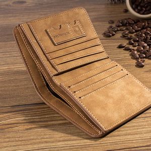 Mens Wallet Leather Billfold Slim Hipster Cowhide Credit CardID Holders Inserts Coin Purses Luxury Business Foldable 240523