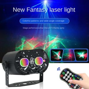 Northern Laser Project Light Remote Control Aurora Pattern Lamp for Disco Party Wedding Halloween Party Girlating DJ Disco Stage