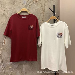 Camisetas masculinas Nicho de nicho de nicho bordado da marca bordada simples de camiseta versátil de mangas curtas de mangas curtas