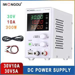 Iwongou Lab Power Supply Programable 30V10A DC電話修理のための電源110V/220V FONTE DE BANCADAデジタル調整可能なPSU
