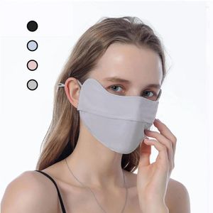 Bandanas Summer UV Sun Protection Cycling Silk Face Mask Adjustable Breathable Bandana Men Women Hunting Running Sports Scarf