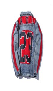 Aboorun Fashion Red Patchwork Jecket Jacket Menm Printed Printed Уничтоженная дырочная уличная одежда Hip Hop Blue Jeans Jeans Male R320582361