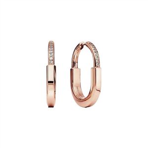 Designer S925 Sterling Silver Lock Head Brand Earrings Minimalistic and Advanced Sense Heavy Industry Everyday Versatile 11O8