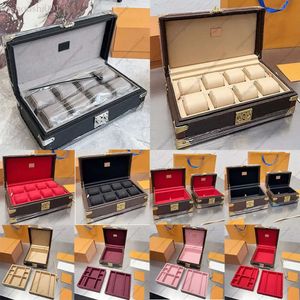 Косметический корпус Coffret Polyvalent Designer Bags Volt Leather Box 8 Mens Watch Organizer Jewelry Boxes Top Fashion Women Ring