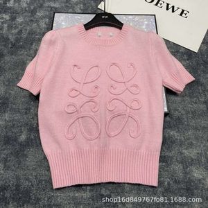 Women's Sweaters Niche Design Trendy Three-dimensional Craft Pullover Knitted Short Sleeved Top