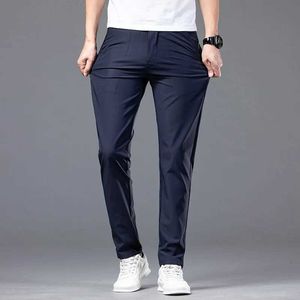 Pantaloni da uomo abito da uomo pantaloni abiti estate primavera affari affari uffici elastico resistente alle rughe classiche pantaloni sottili coreani maschio 38 q240525