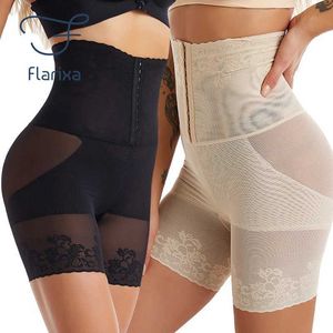 Bel karın şekillendiricisi Flarixa bel antrenörü gövde şekillendirici şortlar popo kaldırıcı karın kontrol dikişsiz shapewear yüksek bel doğum sonrası zayıflama gövdesi q240525