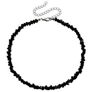 보석 손으로 만든 유행의 구슬로 된 검은 색 크리스탈 목걸이 여성의 인스 타 그램 한국 개인 목 체인 인 그램 페로 날화