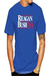 Men039s Tshirts Reagan Bush 84 Politiskt val tee konservativa 80 -tal retro republikansk tshirt6894704