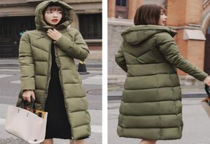 Women Down Jacket long Hooded Cotton Padded Parkas Female 9Color Winter Outwear Coat Thicken Warmly Turtleneck Collar Zippered Bi1909612