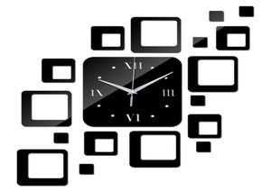 Relógios de parede 2022 Relógio da sala de estar Quartz acrílico Decoração moderna assistir adesivos 3D Diy Mirror1817062