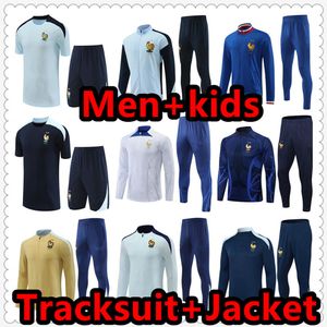 French tracksuit club Full Sets 2024 BENZEMA soccer jerseys 24 25 GIROUD MBAPPE GRIEZMANN PAVARD KANTE Maillot de foot equipe Maillots Men kids kit football shirt