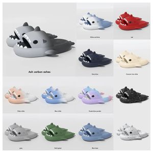 Luxury tofflor Sommar 2024 Designer Shark Sliders Män Kvinnor Slides Blue Memory Foam Sandaler Mjuk tjock kudde Slipper Cloud Inomhus utomhus