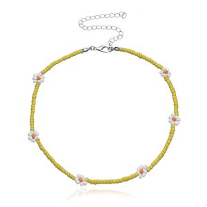 bead Jewelry rice flower necklace women s fashion trendy temperament adjustable collar decoration fahion adjutable