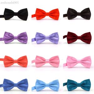 Bow Ties 39 Colors 12*6cm اضبط اللوحة الصلبة ذات اللون الصلب Bowknot المهني لعيد الميلاد هدية حرة Bowtie 0DBB