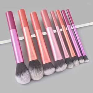 Makeup Brushes 8PCS Soft Brush Kit Fashion Long Synthetic Hair Cosmetic Nylon ABS Tools For Foundation Blush Eyeshadow